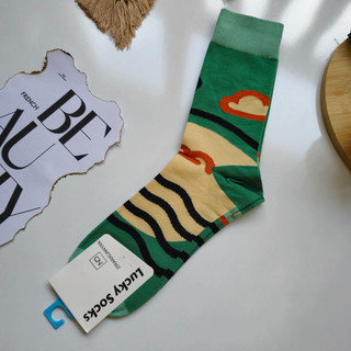 جوراب فانتزی ساق دار lucky sicks طرح طبیعت